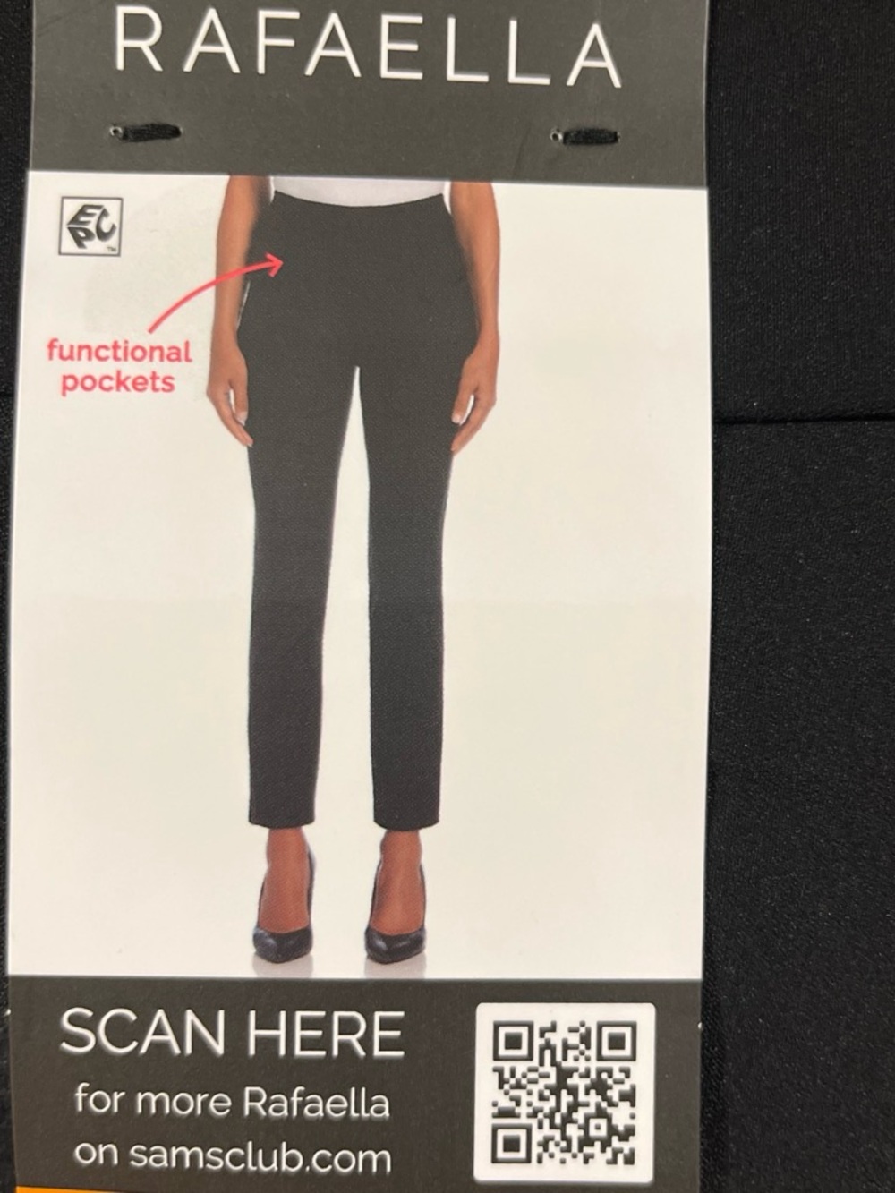 Rafaella Black Cropped Ankle Pants with Pockets